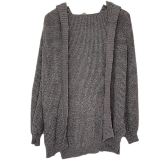 Mudd Hooded Open Cardigan Split side at bottom hem - Picture 1 of 13